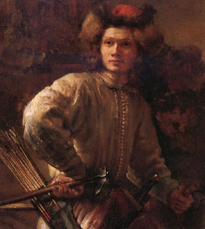 Rembrandt van rijn Details of The Polish rider